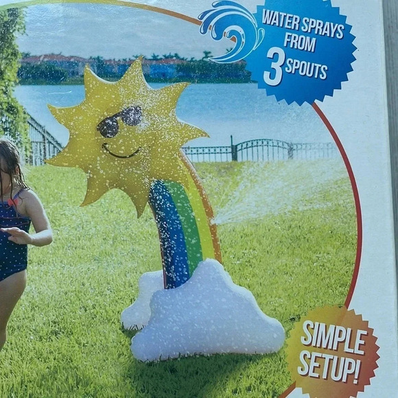 NEW Pool Candy Rainbow Giant Sun Shower Sprinkler 5 FT Summer Yard Fun - Picture 2 of 4
